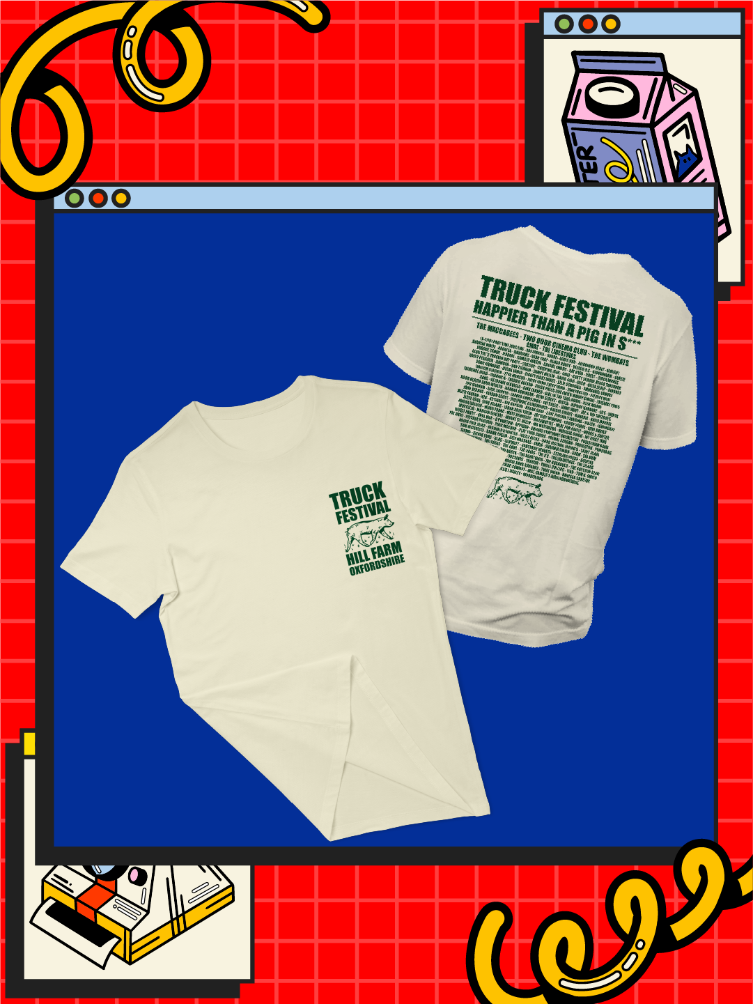 Truck Happier Than A Pig In **** Badge T-Shirt