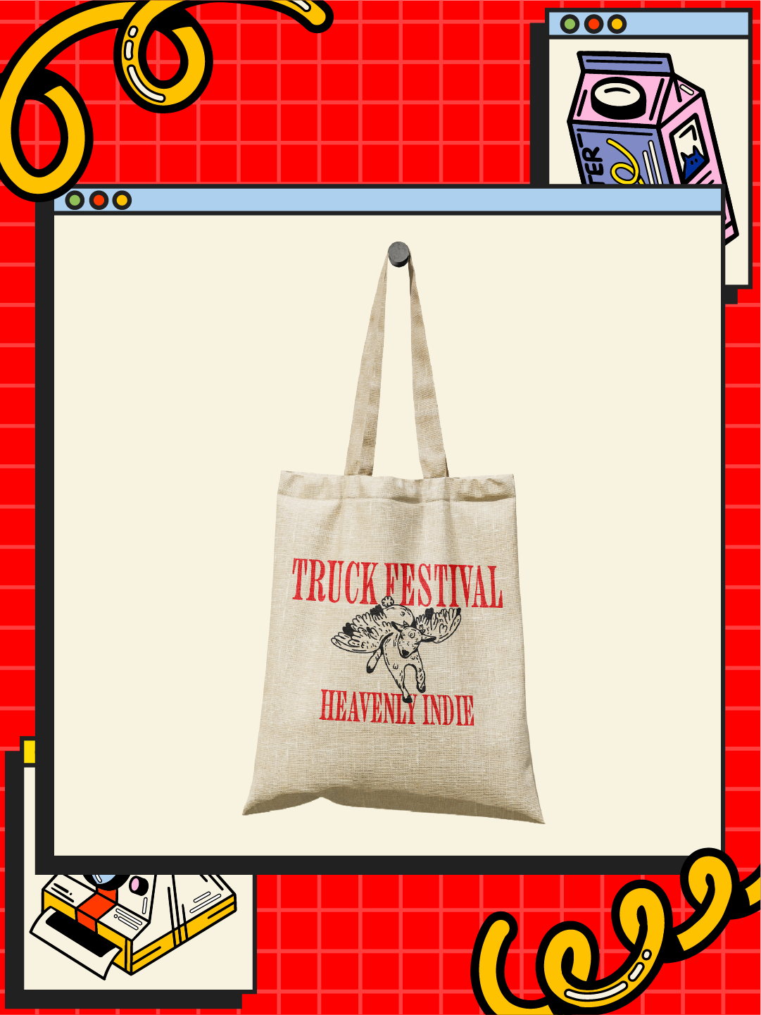 Truck Heavenly Indie Tote Bag
