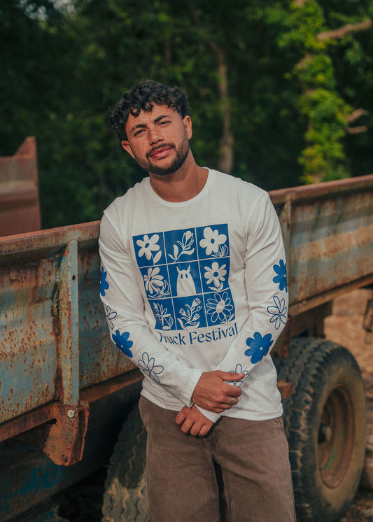Truck Floral Long Sleeve T-Shirt